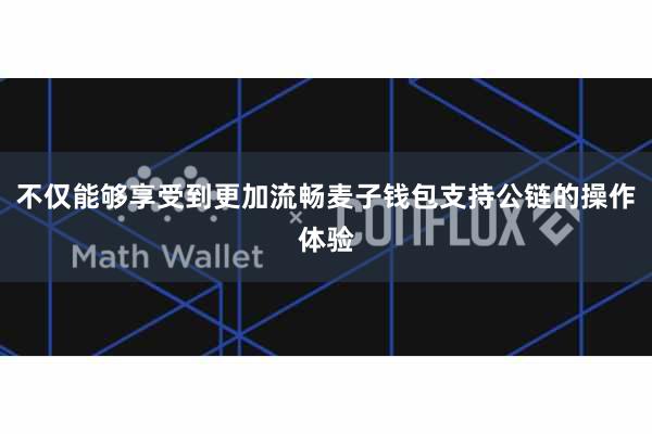 不仅能够享受到更加流畅麦子钱包支持公链的操作体验