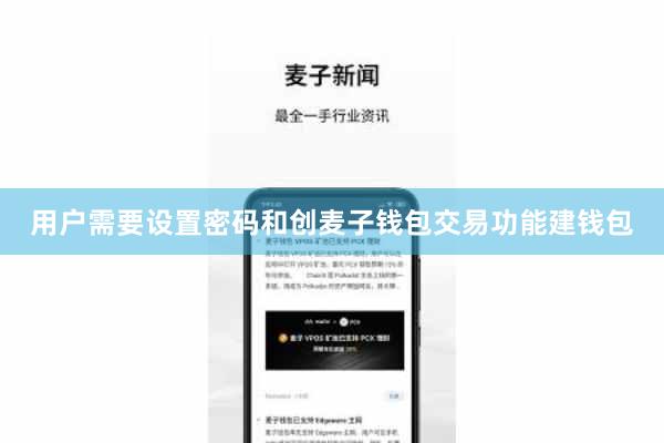 用户需要设置密码和创麦子钱包交易功能建钱包